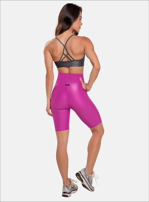 Biker deportivo color fucsia para mujer, marca BABALÚ, referencia 92183, vista trasera. Compra al por mayor en int.babalu.com.co en USD.