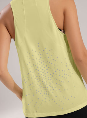 Blusa deportiva color amarillo para mujer, marca BABALÚ, referencia 112553, vista trasera. Compra al por mayor en int.babalu.com.co en USD.