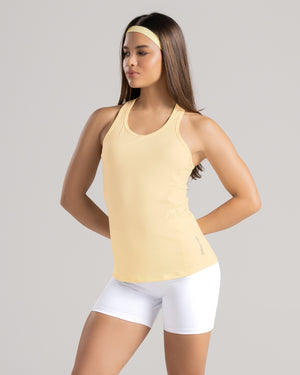 Blusa deportiva color amarillo para mujer, marca BABALÚ, referencia 37513, vista frontal. Compra al por mayor en int.babalu.com.co en USD.