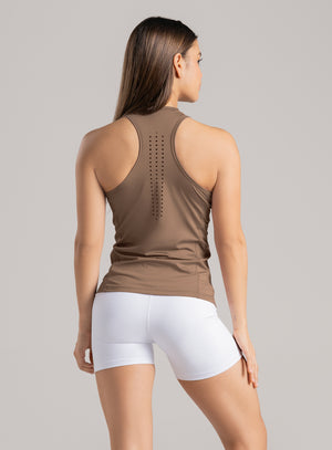 Blusa deportiva color arequipe para mujer, marca BABALÚ, referencia 37513, vista trasera. Compra al por mayor en int.babalu.com.co en USD.