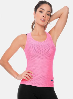 Blusa deportiva color azul para mujer, marca BABALÚ, referencia 12633, vista frontal. Compra al por mayor en int.babalu.com.co en USD.