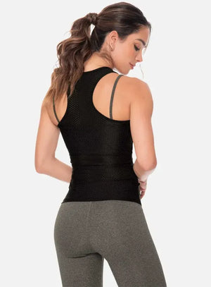 Blusa deportiva color azul para mujer, marca BABALÚ, referencia 12633, vista trasera. Compra al por mayor en int.babalu.com.co en USD.