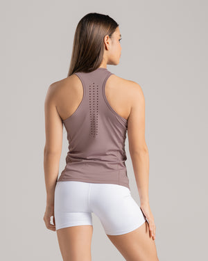 Blusa deportiva color mora leche para mujer, marca BABALÚ, referencia 37513, vista trasera. Compra al por mayor en int.babalu.com.co en USD.