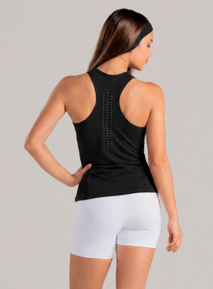 Blusa deportiva color negro para mujer, marca BABALÚ, referencia 37513, vista trasera. Compra al por mayor en int.babalu.com.co en USD.