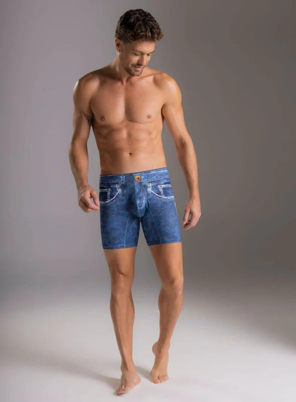 BOXER LARGO MICROFIBRA JEANS