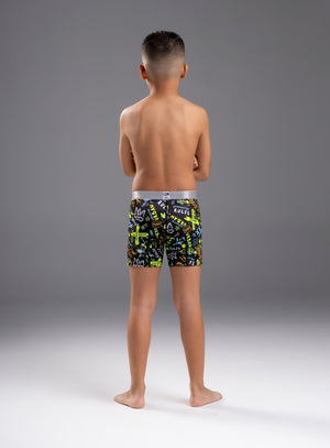 Boxer junior color gris para infantil, marca TARRAO, referencia 76331h, vista trasera. Compra al por mayor en int.babalu.com.co en USD.