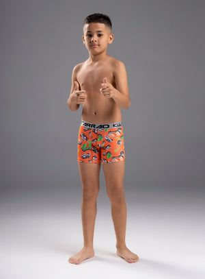 Boxer junior color naranja para infantil, marca TARRAO, referencia 76331g, vista frontal. Compra al por mayor en int.babalu.com.co en USD.