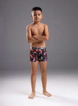Boxer junior color negro para infantil, marca TARRAO, referencia 76331g, vista frontal. Compra al por mayor en int.babalu.com.co en USD.