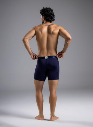 Boxer largo color azul para hombre, marca TARRAO, referencia 78531c, vista trasera. Compra al por mayor en int.babalu.com.co en USD.