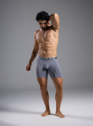 Boxer largo color gris para hombre, marca TARRAO, referencia 78531c, vista frontal. Compra al por mayor en int.babalu.com.co en USD.
