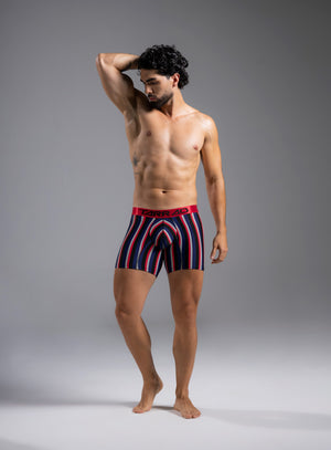 Boxer microfibra color azul para hombre, marca TARRAO, referencia 61341a, vista frontal. Compra al por mayor en int.babalu.com.co en USD.