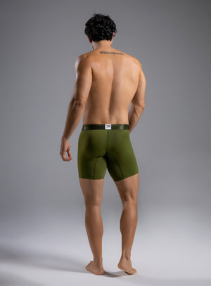 Boxer microfibra color verde para hombre, marca TARRAO, referencia 17001h, vista trasera. Compra al por mayor en int.babalu.com.co en USD.