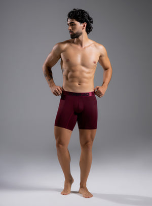 Boxer microfibra color vino tinto para hombre, marca TARRAO, referencia 17001h, vista frontal. Compra al por mayor en int.babalu.com.co en USD.