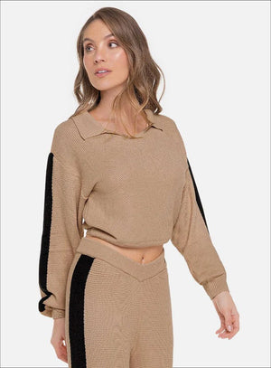 Buzo casual color beige para mujer, marca BABALÚ, referencia 112733, vista frontal. Compra al por mayor en int.babalu.com.co en USD.