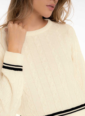 Buzo casual color marfil para mujer, marca BABALÚ, referencia 112773, vista detalle. Compra al por mayor en int.babalu.com.co en USD.