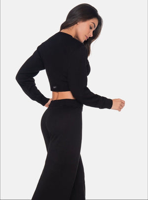 Buzo casual color negro para mujer, marca BABALÚ, referencia 111753, vista lateral. Compra al por mayor en int.babalu.com.co en USD.