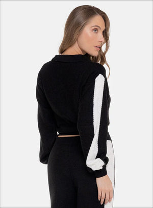 Buzo casual color negro para mujer, marca BABALÚ, referencia 112733, vista trasera. Compra al por mayor en int.babalu.com.co en USD.