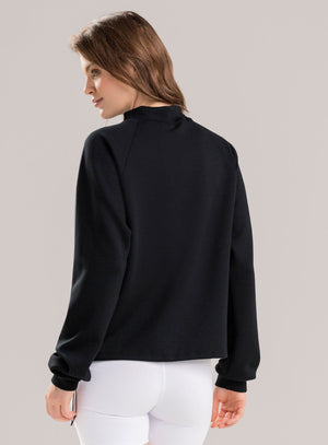 Buzo deportivo color negro para mujer, marca BABALÚ, referencia 113943, vista trasera. Compra al por mayor en int.babalu.com.co en USD.