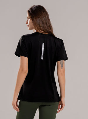 Camiseta deportiva color azul para mujer, marca BABALÚ, referencia 112563, vista trasera. Compra al por mayor en int.babalu.com.co en USD.