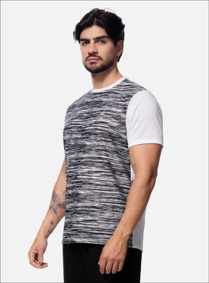 Camiseta deportiva color blanco para hombre, marca INIZIO, referencia 86526, vista frontal. Compra al por mayor en int.babalu.com.co en USD.