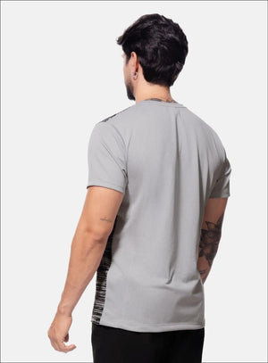 Camiseta deportiva color gris para hombre, marca INIZIO, referencia 86526, vista trasera. Compra al por mayor en int.babalu.com.co en USD.