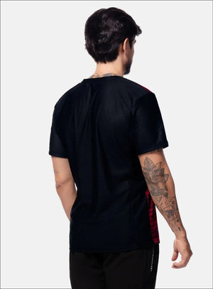 Camiseta deportiva color rojo para hombre, marca INIZIO, referencia 86526, vista trasera. Compra al por mayor en int.babalu.com.co en USD.