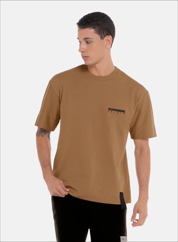 CAMISETA OVERSIZE 100% ALGODÓN CON ESTAMPADO EN FRENTE