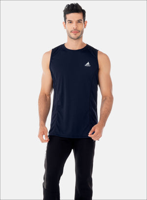 Camisilla deportiva color azul para mujer, marca INIZIO, referencia 86476, vista frontal. Compra al por mayor en int.babalu.com.co en USD.