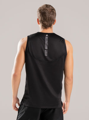 Camisilla deportiva color negro para hombre, marca INIZIO, referencia 86566, vista trasera. Compra al por mayor en int.babalu.com.co en USD.