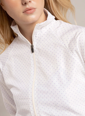 Chaqueta deportiva color lila baby para mujer, marca BABALÚ, referencia 115913, vista detalle. Compra al por mayor en int.babalu.com.co en USD.