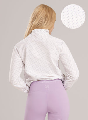 Chaqueta deportiva color lila baby para mujer, marca BABALÚ, referencia 115913, vista trasera. Compra al por mayor en int.babalu.com.co en USD.