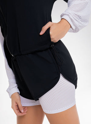 Chaqueta deportiva color negro para mujer, marca BABALÚ, referencia 109153, vista detalle. Compra al por mayor en int.babalu.com.co en USD.
