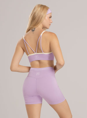 Ciclista deportivo color lila baby para mujer, marca BABALÚ, referencia 115813, vista trasera. Compra al por mayor en int.babalu.com.co en USD.