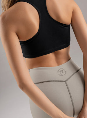 Leggins deportivo color gris para mujer, marca BABALÚ, referencia 112833, vista trasera. Compra al por mayor en int.babalu.com.co en USD.