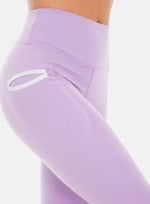 Leggins deportivo color lila baby para mujer, marca BABALÚ, referencia 107033, vista lateral. Compra al por mayor en int.babalu.com.co en USD.