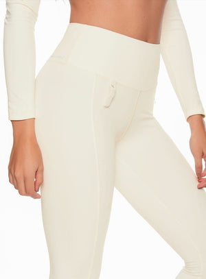 Leggins deportivo color marfil para mujer, marca BABALÚ, referencia 109333, vista lateral. Compra al por mayor en int.babalu.com.co en USD.