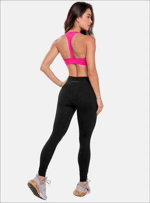 Leggins deportivo color negro para mujer, marca BABALÚ, referencia 37683, vista trasera. Compra al por mayor en int.babalu.com.co en USD.