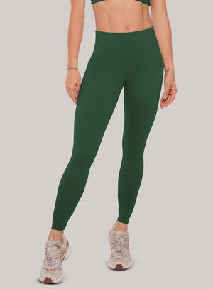 Leggins deportivo color verde para mujer, marca BABALÚ, referencia 114823, vista frontal. Compra al por mayor en int.babalu.com.co en USD.