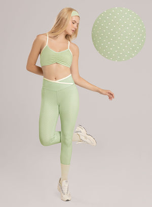 Leggins deportivo color verde para mujer, marca BABALÚ, referencia 115803, vista frontal. Compra al por mayor en int.babalu.com.co en USD.