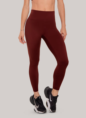 Leggins deportivo color vino tinto para mujer, marca BABALÚ, referencia 114823, vista frontal. Compra al por mayor en int.babalu.com.co en USD.