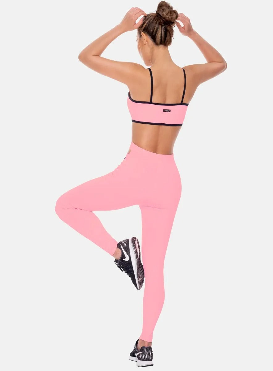 LEGGINS DEPORTIVO MUJER TELA SUPPLEX CON ESTAMPADO Y ABERTURA TALLA ÚNICA