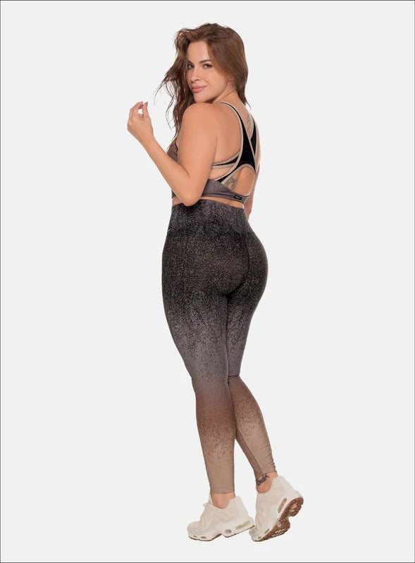 LEGGINS DEPORTIVO POLIAMIDA JACQUARD CON EFECTO DEGRADE