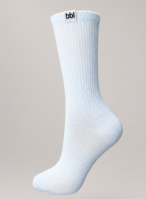 Media deportiva color blanco para mujer, marca BABALÚ, referencia 0694, vista lateral. Compra al por mayor en int.babalu.com.co en USD.