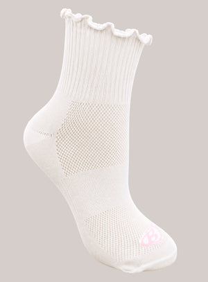 Media deportiva color marfil para mujer, marca BABALÚ, referencia 9913, vista lateral. Compra al por mayor en int.babalu.com.co en USD.