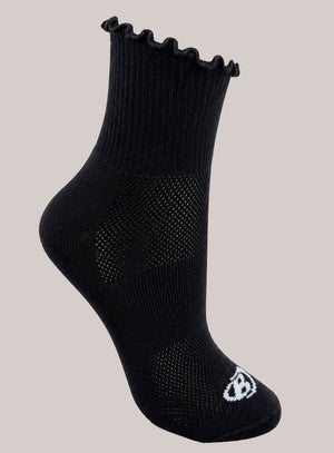 Media deportiva color negro para mujer, marca BABALÚ, referencia 9913, vista lateral. Compra al por mayor en int.babalu.com.co en USD.