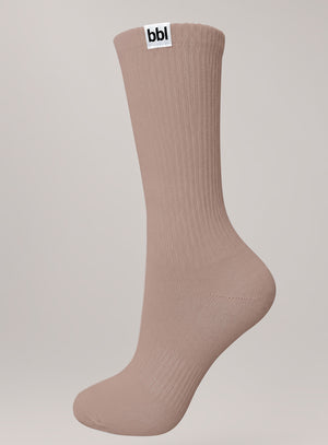 Media deportiva color nude para mujer, marca BABALÚ, referencia 0694, vista lateral. Compra al por mayor en int.babalu.com.co en USD.