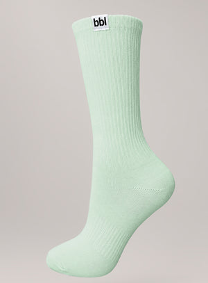 Media deportiva color verde para mujer, marca BABALÚ, referencia 0694, vista lateral. Compra al por mayor en int.babalu.com.co en USD.