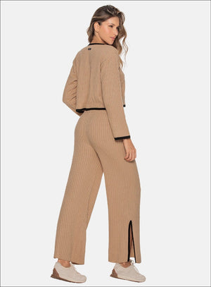 Pantalon casual color arequipe para mujer, marca BABALÚ, referencia 110523, vista trasera. Compra al por mayor en int.babalu.com.co en USD.