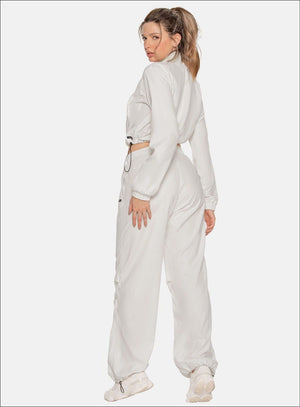 Pantalon casual color marfil para mujer, marca BABALÚ, referencia 110453, vista trasera. Compra al por mayor en int.babalu.com.co en USD.