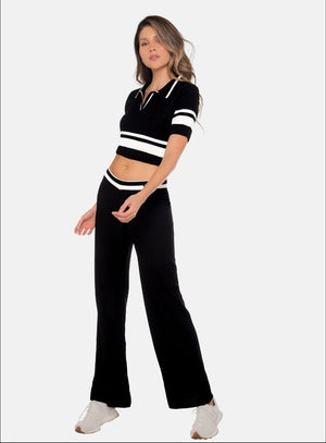 Pantalon casual color negro para mujer, marca BABALÚ, referencia 111783, vista frontal. Compra al por mayor en int.babalu.com.co en USD.